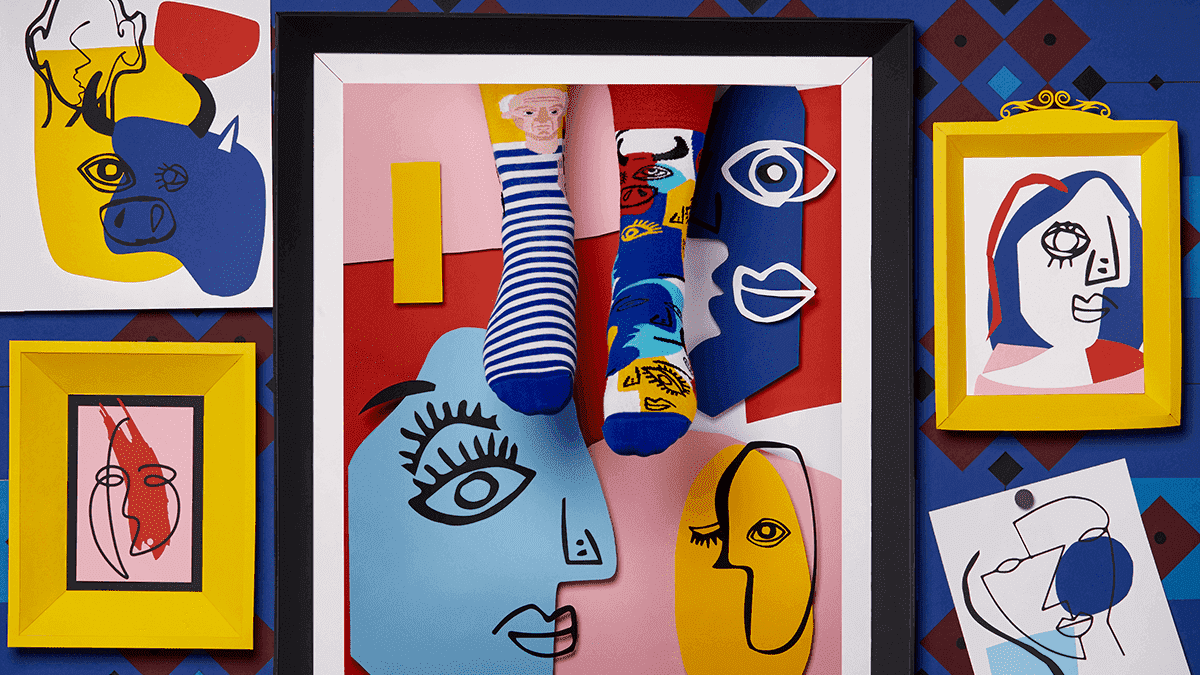 Asymetryczne skarpetki Many Mornigns - Picassocks 